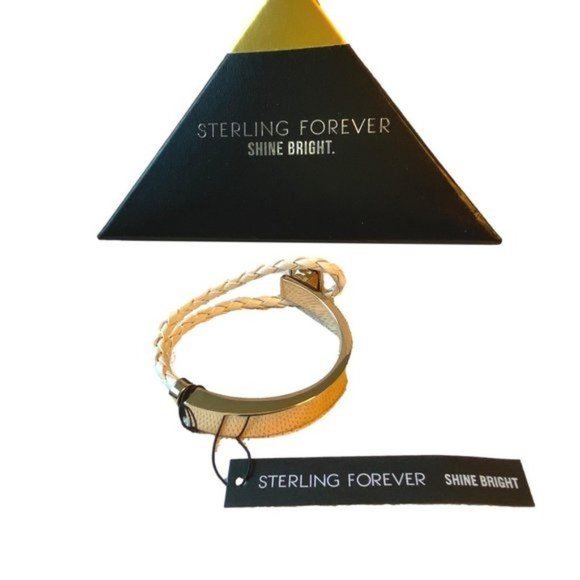 Sterling Forever Shine Bright Gold Bracelet with Rope - Picture 2 of 8